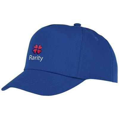 Branded Promotional FENIKS CHILDRENS 5 PANEL CAP in Blue Baseball Cap From Concept Incentives.