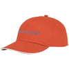 Branded Promotional STYX 5 PANEL SANDWICH CAP in Orange Baseball Cap From Concept Incentives.