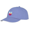 Branded Promotional STYX 5 PANEL SANDWICH CAP in Light Blue Baseball Cap From Concept Incentives.