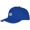 Branded Promotional CETO 5 PANEL SANDWICH CAP in Blue Baseball Cap From Concept Incentives.