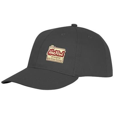 Branded Promotional ARES 6 PANEL CAP in Storm Grey Baseball Cap From Concept Incentives.