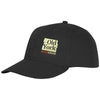 Branded Promotional ARES 6 PANEL CAP in Black Solid Baseball Cap From Concept Incentives.