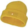 Branded Promotional BOREAS BEANIE with Patch in Yellow Hat From Concept Incentives.