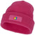 Branded Promotional BOREAS BEANIE with Patch in Magenta Hat From Concept Incentives.