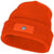 Branded Promotional BOREAS BEANIE with Patch in Orange Hat From Concept Incentives.