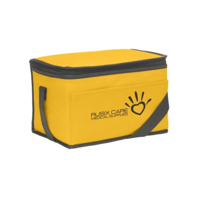 Branded Promotional KEEP-IT-COOL COOLING BAG in Yellow Ocre Cool Bag From Concept Incentives.