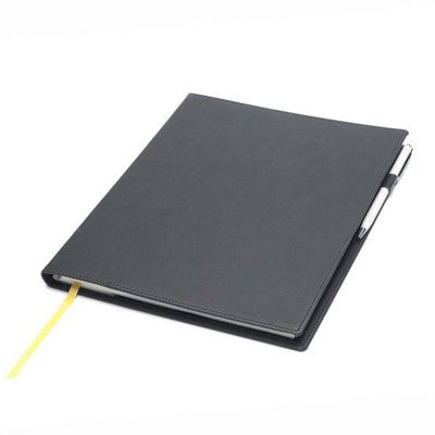 Branded Promotional NEWHIDE QUARTO DESK WALLET with Comb Bound Note Book Insert Note Pad From Concept Incentives.