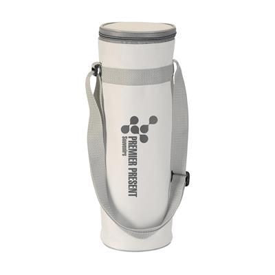 Branded Promotional BOTTLE COOL BAG in White Cool Bag From Concept Incentives.