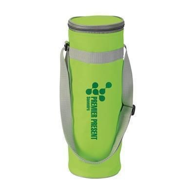 Branded Promotional BOTTLE COOL BAG in Lime Cool Bag From Concept Incentives.