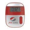 Branded Promotional STEPS PEDOMETER in Red Pedometer From Concept Incentives.