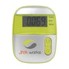 Branded Promotional STEPS PEDOMETER in Lime Pedometer From Concept Incentives.