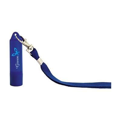 Branded Promotional KEYCORD LIPBALM in Dark Blue Lip Balm From Concept Incentives.