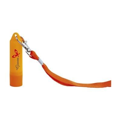 Branded Promotional KEYCORD LIPBALM in Orange Lip Balm From Concept Incentives.