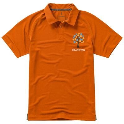 Branded Promotional OTTAWA SHORT SLEEVE MENS COOL FIT POLO in Orange Polo Shirt From Concept Incentives.