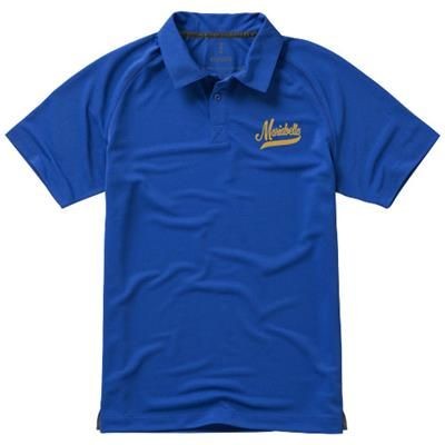 Branded Promotional OTTAWA SHORT SLEEVE MENS COOL FIT POLO in Blue Polo Shirt From Concept Incentives.