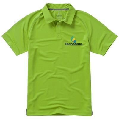 Branded Promotional OTTAWA SHORT SLEEVE MENS COOL FIT POLO in Apple Green Polo Shirt From Concept Incentives.