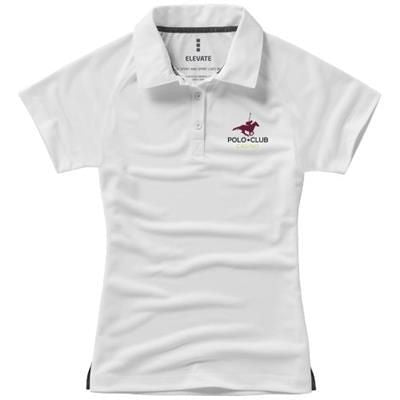 Branded Promotional OTTAWA SHORT SLEEVE LADIES COOL FIT POLO in White Solid Polo Shirt From Concept Incentives.