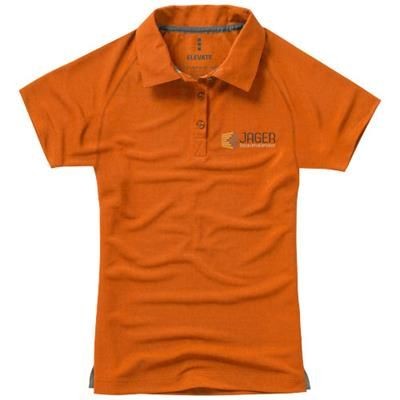 Branded Promotional OTTAWA SHORT SLEEVE LADIES COOL FIT POLO in Orange Polo Shirt From Concept Incentives.