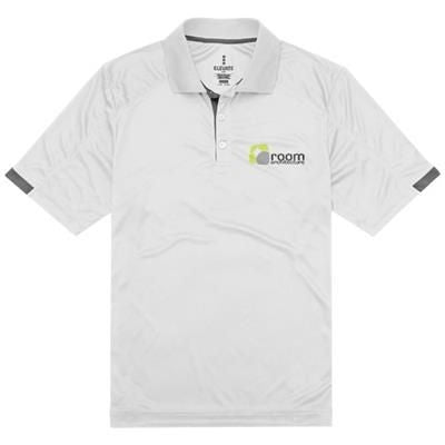 Branded Promotional KISO SHORT SLEEVE MENS COOL FIT POLO in White Solid Polo Shirt From Concept Incentives.