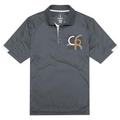 Branded Promotional KISO SHORT SLEEVE MENS COOL FIT POLO in Steel Grey Polo Shirt From Concept Incentives.