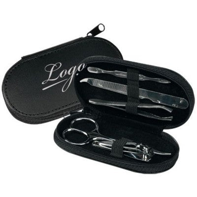 Branded Promotional MANICURE SET in Black Manicure Set From Concept Incentives.