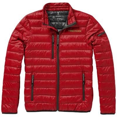 Branded Promotional SCOTIA LIGHT DOWN JACKET in Red Jacket From Concept Incentives.