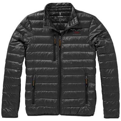 Branded Promotional SCOTIA LIGHT DOWN JACKET in Anthracite Grey Jacket From Concept Incentives.