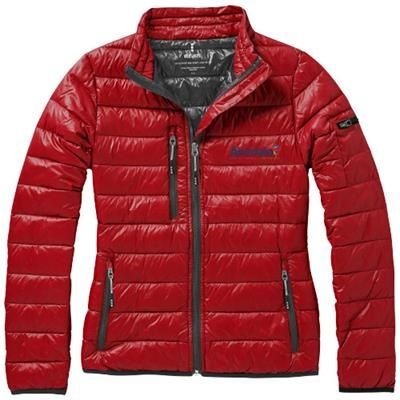 Branded Promotional SCOTIA LIGHT DOWN LADIES JACKET in Red Jacket From Concept Incentives.