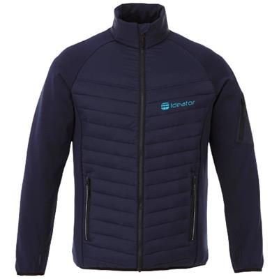 Branded Promotional BANFF HYBRID THERMAL INSULATED JACKET in Navy Jacket From Concept Incentives.