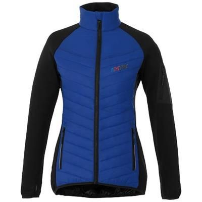 Branded Promotional BANFF HYBRID THERMAL INSULATED LADIES JACKET in Blue Jacket From Concept Incentives.