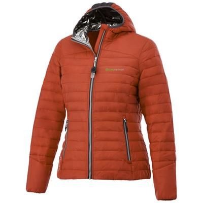 Branded Promotional SILVERTON LADIES THERMAL INSULATED PACKABLE JACKET in Orange Jacket From Concept Incentives.