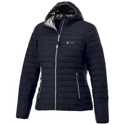 Branded Promotional SILVERTON LADIES THERMAL INSULATED PACKABLE JACKET in Navy Jacket From Concept Incentives.