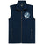 Branded Promotional TYNDALL MICRO FLEECE BODYWARMER in Navy Bodywarmer From Concept Incentives.