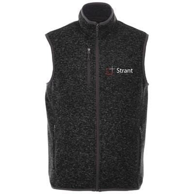 Branded Promotional FONTAINE KNIT BODYWARMER in Heather Smoke Bodywarmer From Concept Incentives.