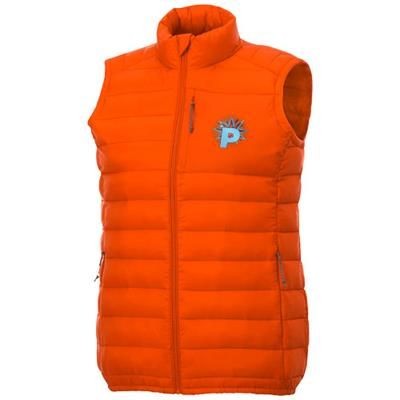 Branded Promotional PALLAS LADIES THERMAL INSULATED BODYWARMER in Orange Bodywarmer Gilet Jacket From Concept Incentives.