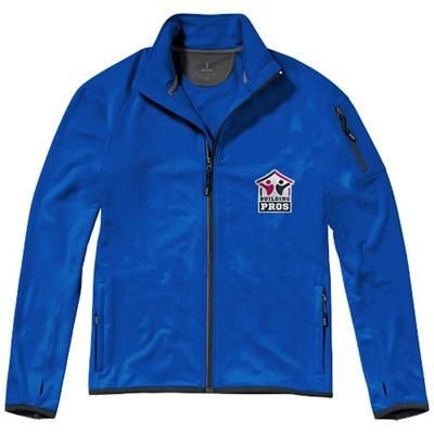 Branded Promotional MANI POWER FLEECE FULL ZIP JACKET in Blue Fleece From Concept Incentives.