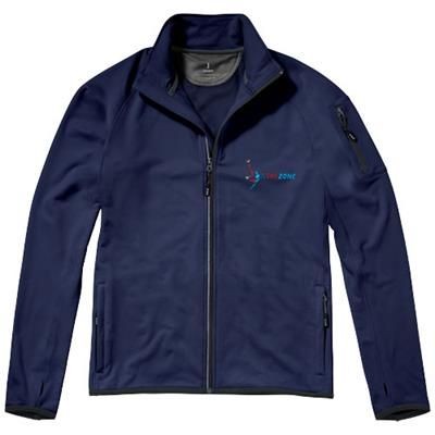 Branded Promotional MANI POWER FLEECE FULL ZIP JACKET in Navy Fleece From Concept Incentives.