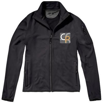 Branded Promotional MANI POWER FLEECE FULL ZIP JACKET in Black Solid Fleece From Concept Incentives.