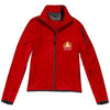 Branded Promotional MANI POWER FLEECE FULL ZIP LADIES JACKET in Red Fleece From Concept Incentives.