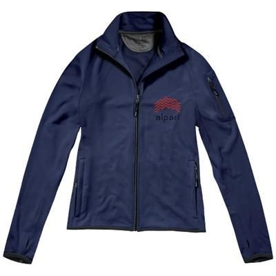 Branded Promotional MANI POWER FLEECE FULL ZIP LADIES JACKET in Navy Fleece From Concept Incentives.