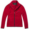 Branded Promotional BROSSARD MICRO FLEECE FULL ZIP LADIES JACKET in Red Fleece From Concept Incentives.