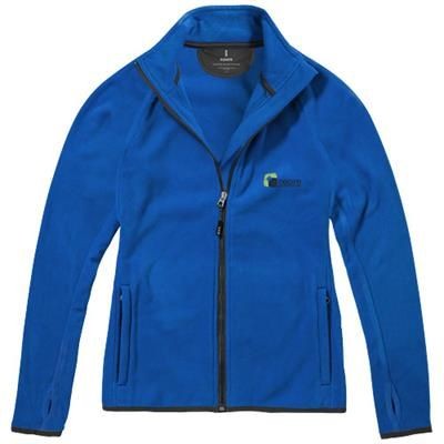Branded Promotional BROSSARD MICRO FLEECE FULL ZIP LADIES JACKET in Blue Fleece From Concept Incentives.
