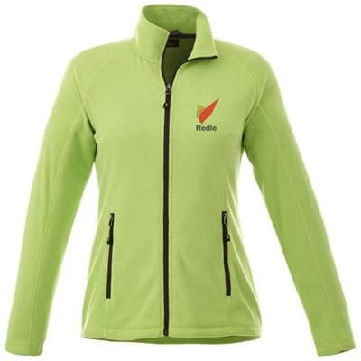 Branded Promotional RIXFORD LADIES POLYFLEECE FULL ZIP in Apple Green Fleece From Concept Incentives.
