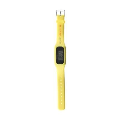 Branded Promotional JOGGY PEDOMETER in Yellow Pedometer From Concept Incentives.