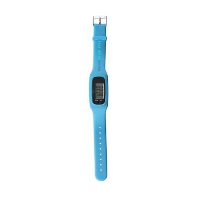 Branded Promotional JOGGY PEDOMETER in Light Blue Pedometer From Concept Incentives.