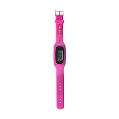 Branded Promotional JOGGY PEDOMETER in Pink Pedometer From Concept Incentives.