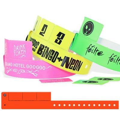 Branded Promotional 3-TAB VINYL WRISTBAND 19MM Wrist Band From Concept Incentives.