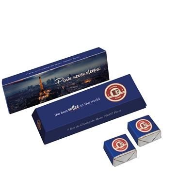 Branded Promotional 3 CHOCOLATE CUBE PRESENTATION BOX Chocolate From Concept Incentives.
