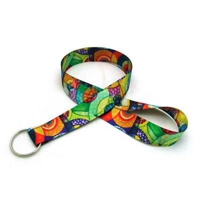 Branded Promotional 7 - 8 INCH DIGITAL SUBLIMATED LANYARD with Keyring Lanyard From Concept Incentives.