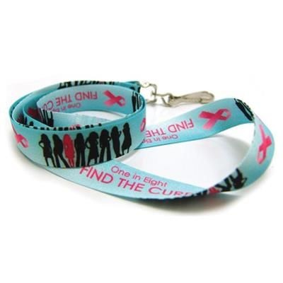 Branded Promotional BREAST CANCER AWARENESS DIGITAL SUBLIMATED LANYARD Lanyard From Concept Incentives.